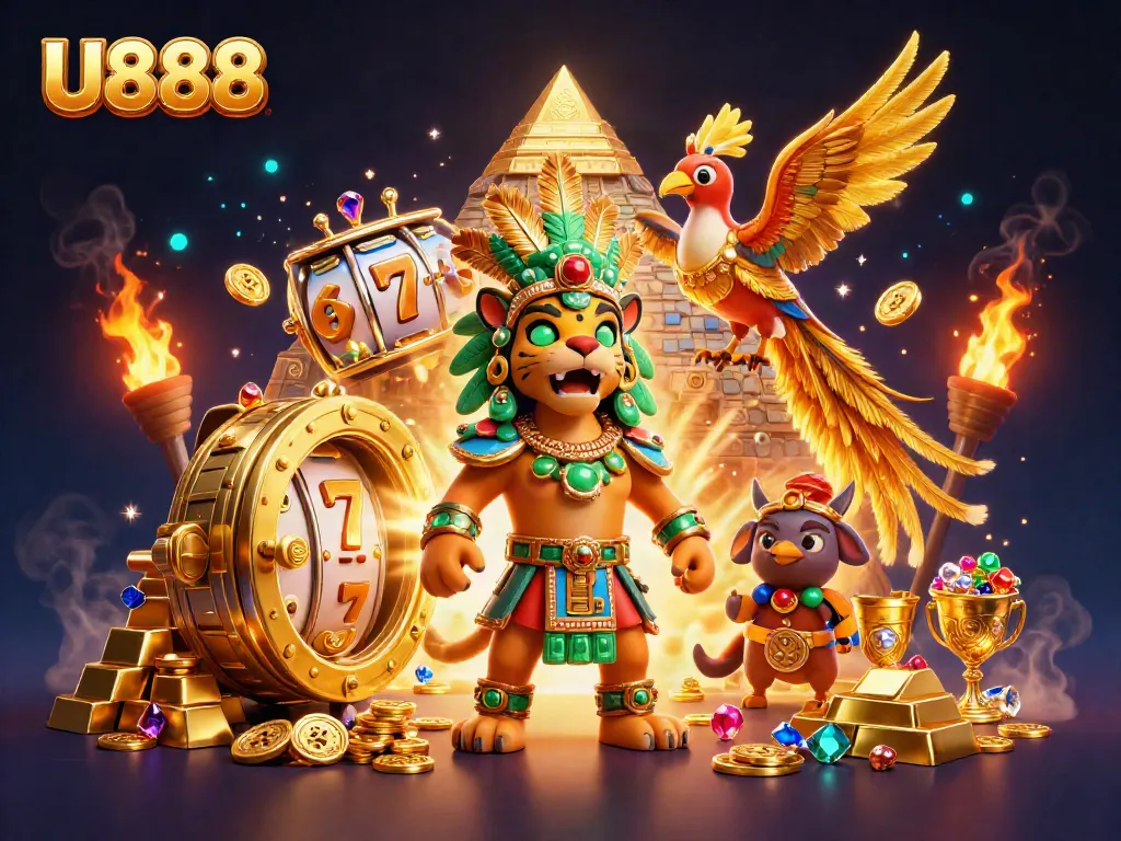 Join the excitement at U888 with mythical gaming elements and treasures bursting forth.